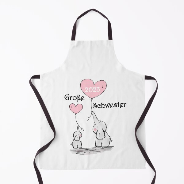 Item preview, Big sister 2023 german cute elephant siblings little sister brother baby birth pregnancy happy mom designed and sold by DOM-Shop.