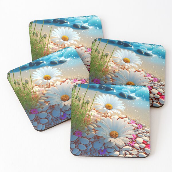 Item preview, Daisies on the sand beach 6 designed and sold by Artistic Pandas.