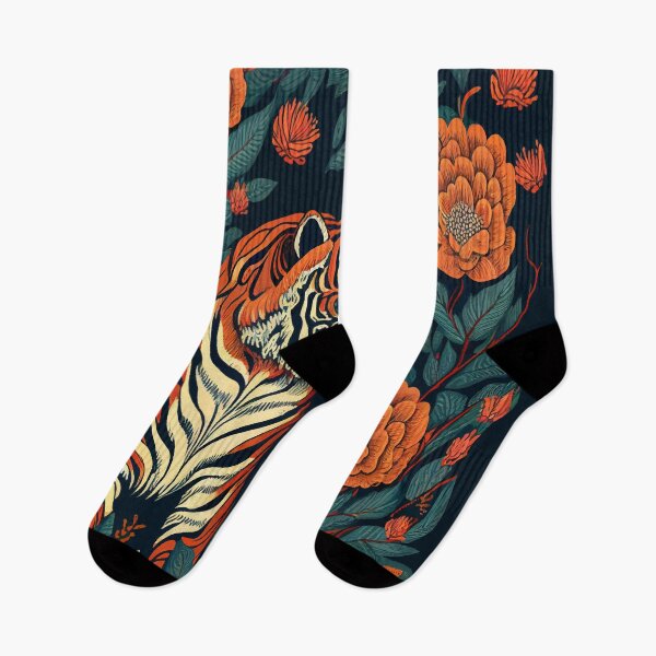 Item preview, "Golden Blossom Tiger: A Stunning Yellow Floral Design" designed and sold by ProactiveMode.