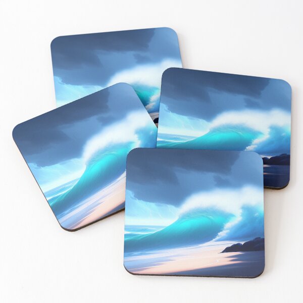 Item preview, Ocean Storm Waves | Beautiful Landscapes | Original Digital Art designed and sold by ArtworkbyEmmy.