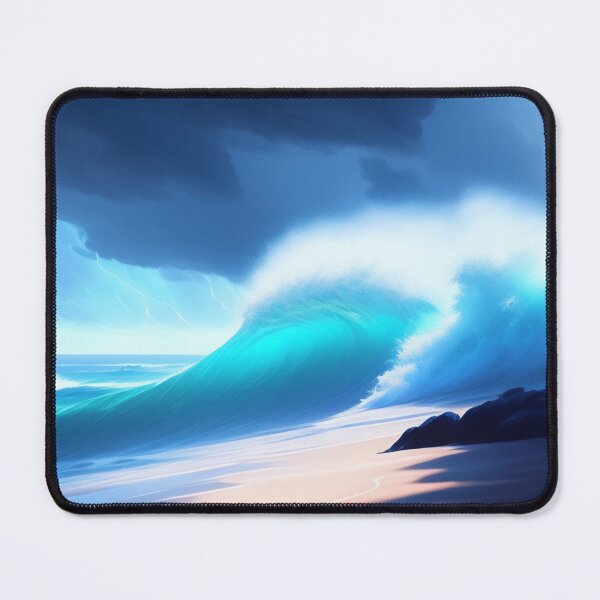 Item preview, Ocean Storm Waves | Beautiful Landscapes | Original Digital Art designed and sold by ArtworkbyEmmy.