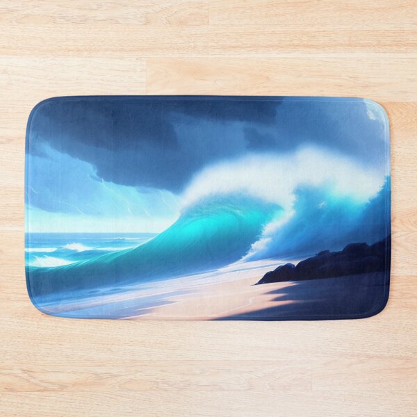 Item preview, Ocean Storm Waves | Beautiful Landscapes | Original Digital Art designed and sold by ArtworkbyEmmy.