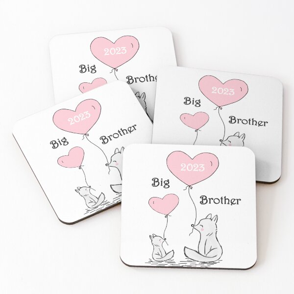Item preview, Big brother 2023 english cute fox siblings little sister brother baby birth pregnancy happy mother designed and sold by DOM-Shop.