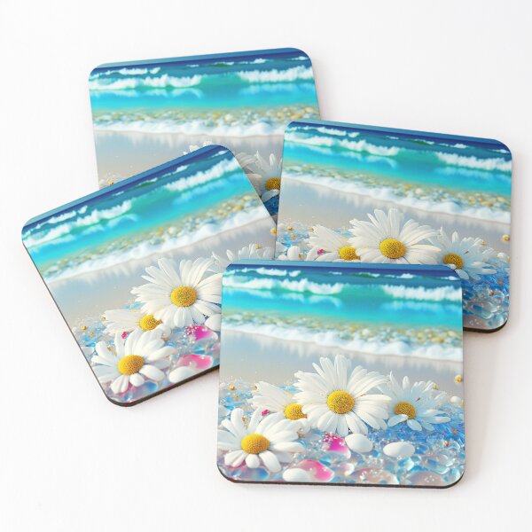 Item preview, Daisies on the sand beach 11 designed and sold by Artistic Pandas.