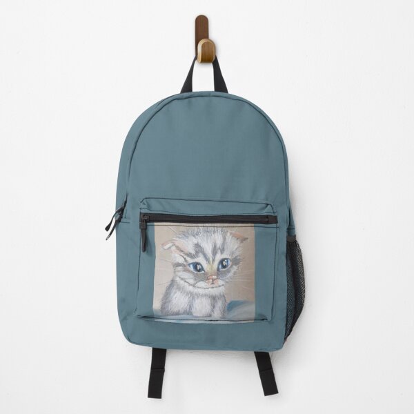 Item preview, Cute White kitten pastel drawing designed and sold by ROXANEDS.