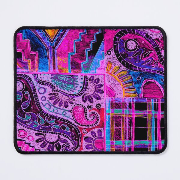 Item preview, paisley pinkly purple and black and a bit tartan designed and sold by Nickdavisinghe.