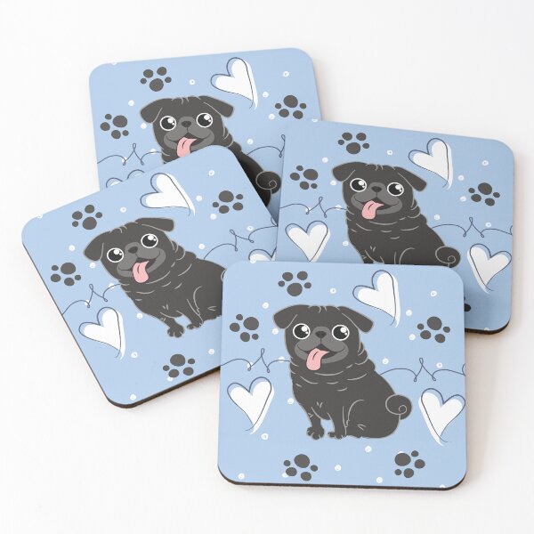 Item preview, LOVE Black Pug designed and sold by Lulupainting.