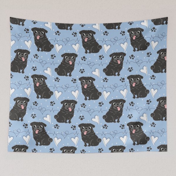 Item preview, LOVE Black Pug designed and sold by Lulupainting.