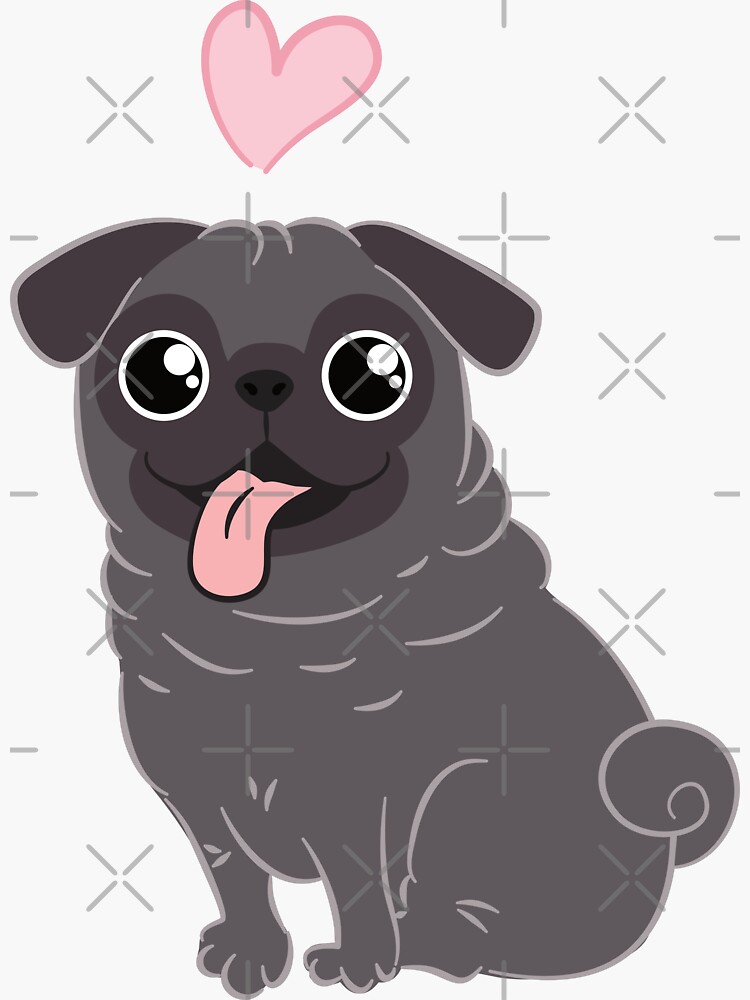 Silver store black pug