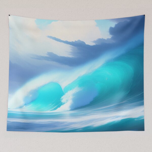 Item preview, Ocean Storm Waves | Beautiful Landscapes | Original Digital Art designed and sold by ArtworkbyEmmy.