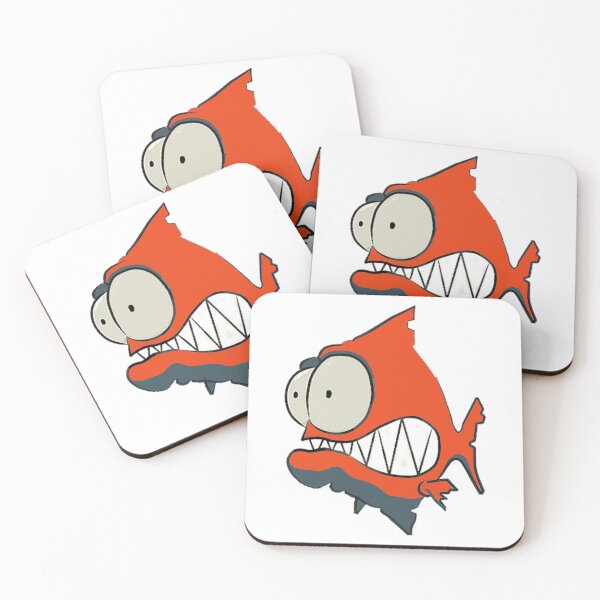 Item preview, id53-9 Redish Piranha, Fish, Cute Fish, Funny Fish, Funny Animals, Surprised Fish, Confused Piranha, Scared Piranha, Big Eyes, Beautiful Teeth, Laughing, Excited, Dangerous Fish, Sea creatures designed and sold by bcbutika.