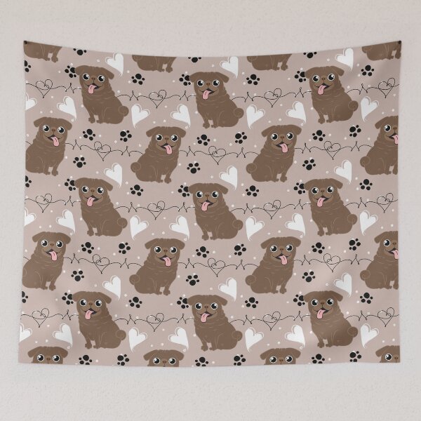 Item preview, LOVE Chocolate Pug designed and sold by Lulupainting.