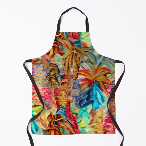 Aperçu de l'œuvre Saturated Ceramic Clay Mystical Impressionist Tropical Pattern Digital Painting créée et vendue par CodeAndColors.