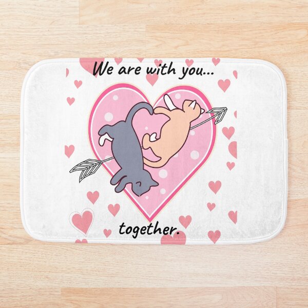 Item preview, Estamos contigo juntos. Ilustración vectorial de un par de gatos enamorados. designed and sold by MariaTsy.