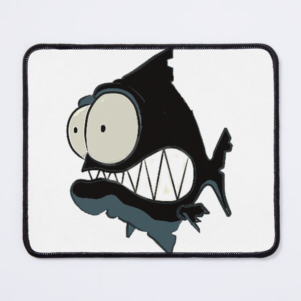 Item preview,  id53-10 Black Piranha, Fish, Cute Fish, Funny Fish, Funny Animals, Surprised Fish, Confused Piranha, Scared Piranha, Big Eyes, Beautiful Teeth, Laughing, Excited, Dangerous Fish, Sea creatures designed and sold by bcbutika.