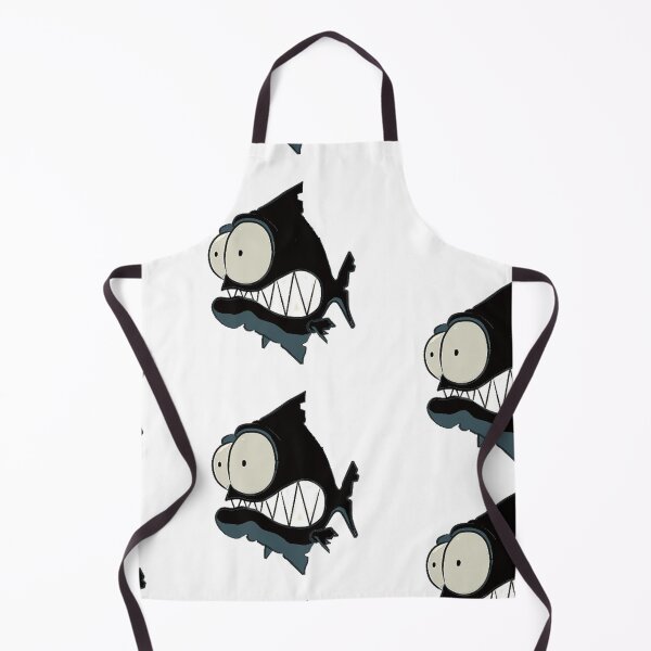 Item preview,  id53-10 Black Piranha, Fish, Cute Fish, Funny Fish, Funny Animals, Surprised Fish, Confused Piranha, Scared Piranha, Big Eyes, Beautiful Teeth, Laughing, Excited, Dangerous Fish, Sea creatures designed and sold by bcbutika.