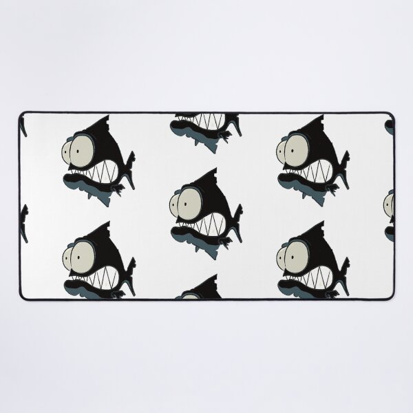 Item preview,  id53-10 Black Piranha, Fish, Cute Fish, Funny Fish, Funny Animals, Surprised Fish, Confused Piranha, Scared Piranha, Big Eyes, Beautiful Teeth, Laughing, Excited, Dangerous Fish, Sea creatures designed and sold by bcbutika.
