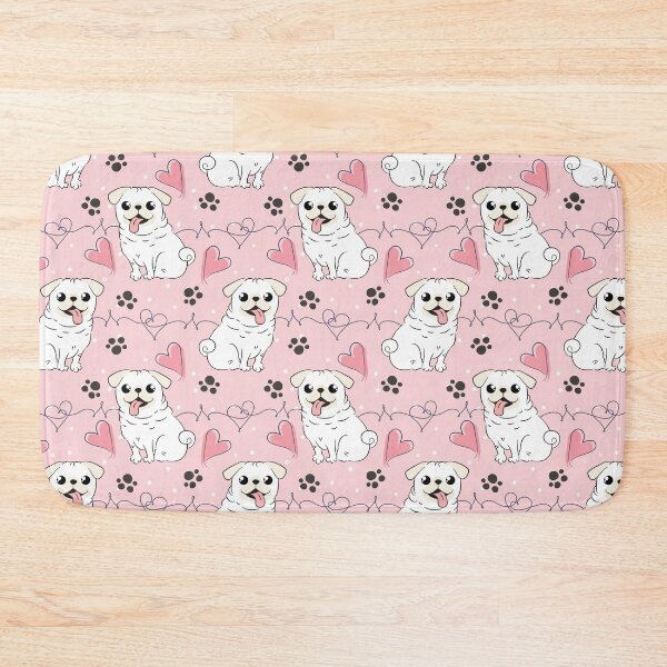 Item preview, LOVE White Pug designed and sold by Lulupainting.