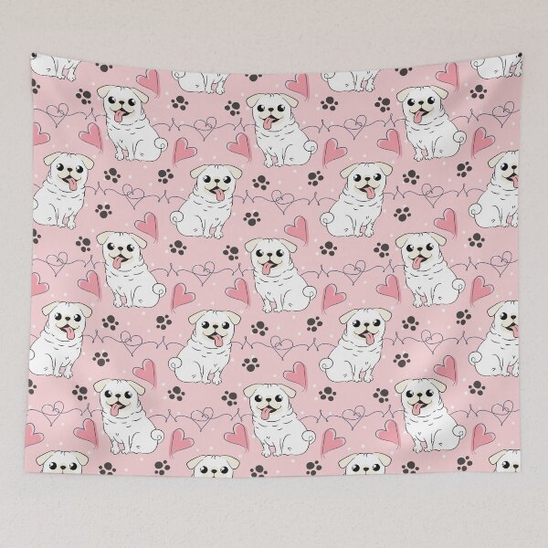 Item preview, LOVE White Pug designed and sold by Lulupainting.