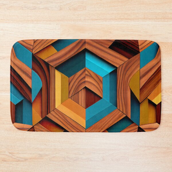 Item preview, Irregular Wood Saturated Geometric Transitional Pattern Digital Painting designed and sold by CodeAndColors.