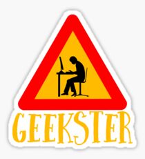 Geekster - Geek Gangster - Cool Funny Nerdy Design Sticker