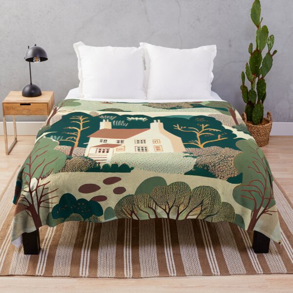 Artikelvorschau, Drawn English Countryside Chic Pattern Digital Painting entworfen und verkauft von CodeAndColors.