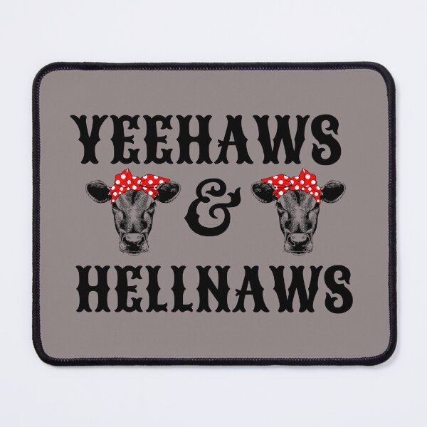 Item preview, Yeehaws & Hellnaws Cows with Red Bandana design in Western style designed and sold by tranquilbeach.