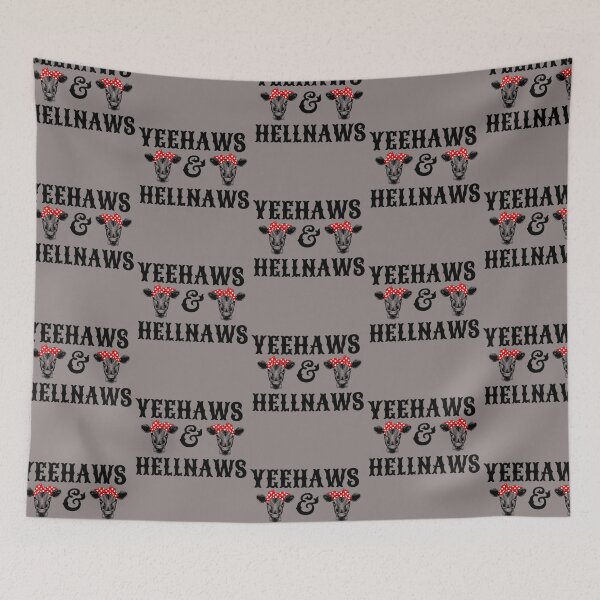 Item preview, Yeehaws & Hellnaws Cows with Red Bandana design in Western style designed and sold by tranquilbeach.