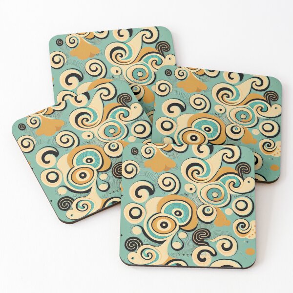 Item preview, Artistic Calming Cartoon Soft Intense Minimalist Pattern Digital Painting designed and sold by CodeAndColors.