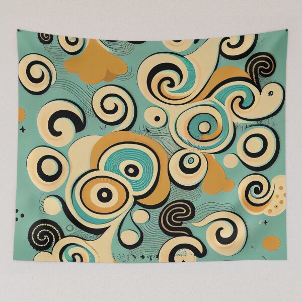 Item preview, Artistic Calming Cartoon Soft Intense Minimalist Pattern Digital Painting designed and sold by CodeAndColors.