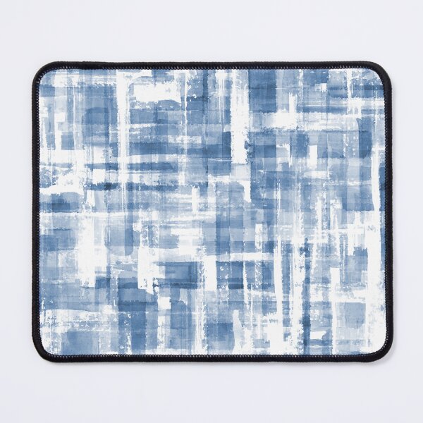 Item preview, Abstract grunge geometric shapes contemporary art blue navy indigo color seamless pattern  designed and sold by olgersart.