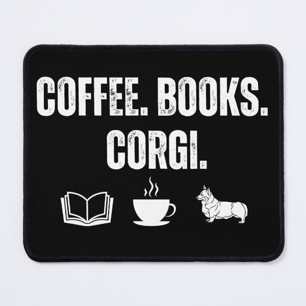 Item preview, funny coffee books corgi designed and sold by JABASMED.