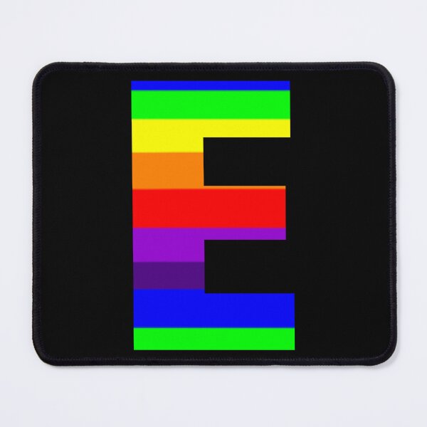 Item preview, The Letter E Rainbow on Black 5748 designed and sold by Art in My Loft.