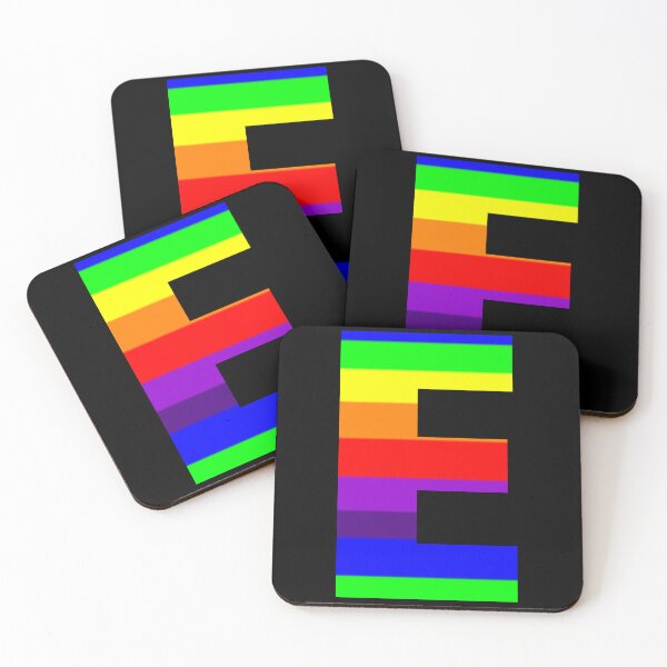 Item preview, The Letter E Rainbow on Black 5748 designed and sold by Art in My Loft.