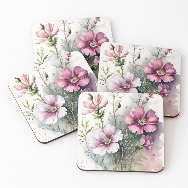 Artikelvorschau, Rosa Kosmeenblüten entworfen und verkauft von Vanover Designs.