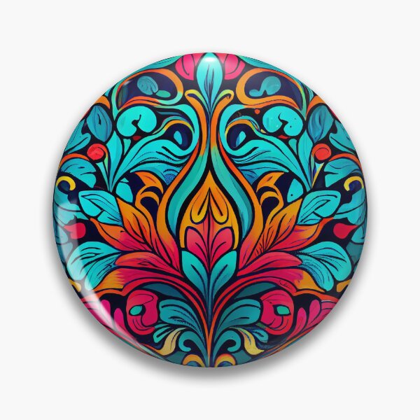Artikelvorschau, Dense Sketched Vibrant Traditional Pattern Digital Painting entworfen und verkauft von CodeAndColors.