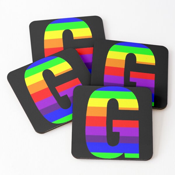 Item preview, The Letter G Rainbow on Black 5748 designed and sold by Art in My Loft.