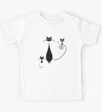 Black cats family Kids Tee
