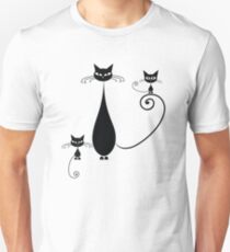 Black cats family Unisex T-Shirt
