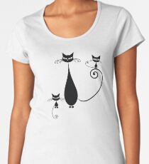 Black cats family Women's Premium T-Shirt