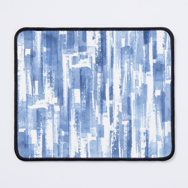 Item preview, Abstract grunge geometric shapes contemporary art blue navy indigo color seamless pattern  designed and sold by olgersart.