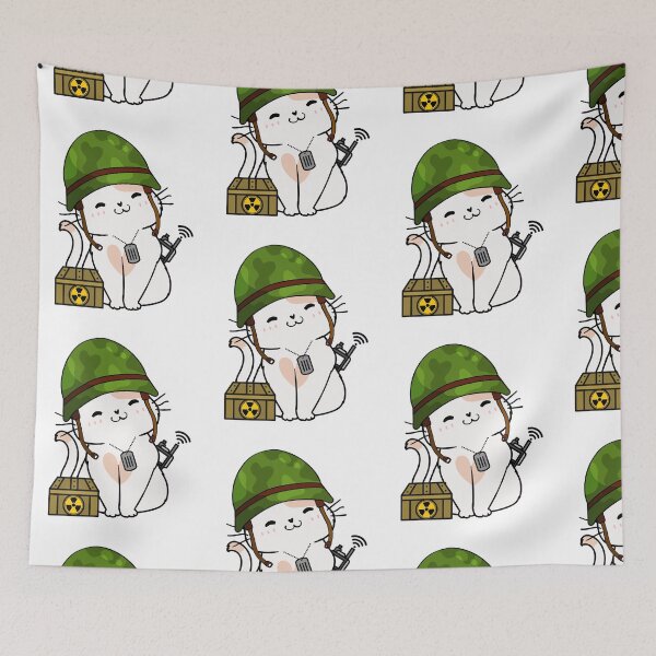 Item preview, Army Soldier White Cat designed and sold by Pet Station.