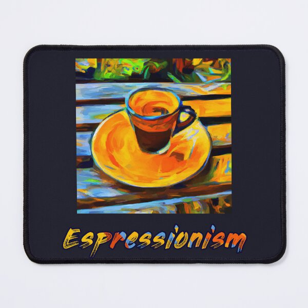 Item preview, An expressionism espresso becomes espressionism - art humor with oil painting designed and sold by GiborDesign.