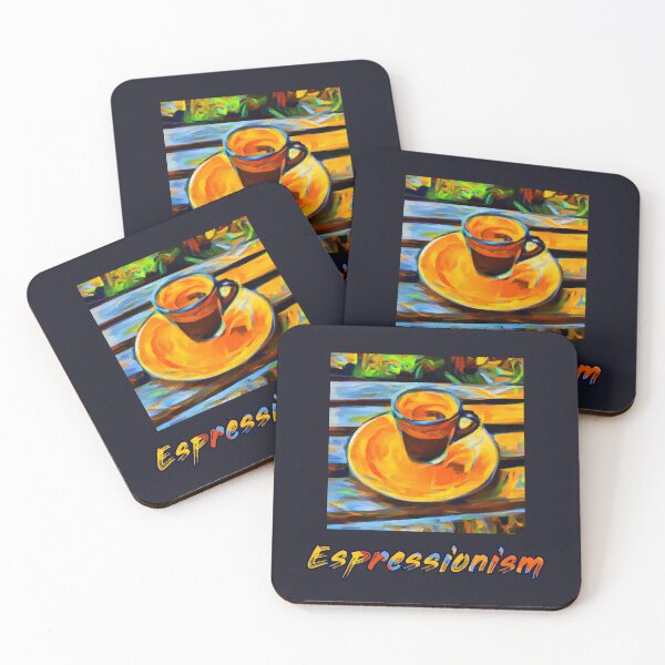 Item preview, An expressionism espresso becomes espressionism - art humor with oil painting designed and sold by GiborDesign.