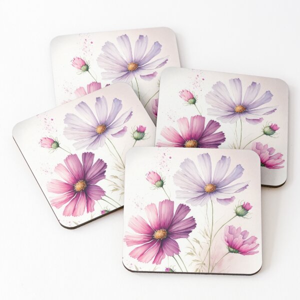 Artikelvorschau, Rosa Kosmosblumen entworfen und verkauft von Vanover Designs.