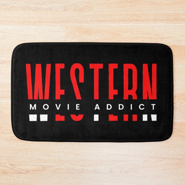 Item preview, Western movie addict red and white typography design designed and sold by DigitalMagShop.