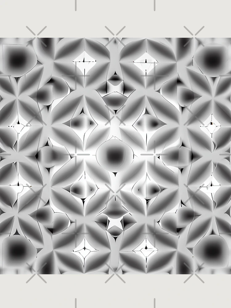 Thumbnail 6 von 6, Premium Oversized Pullover, Symmetrical Monochromatic Complex Pale Dreamy Minimalist Pattern Digital Painting designt und verkauft von CodeAndColors.