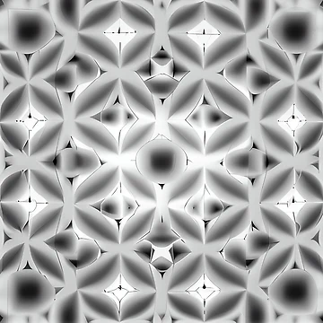 Vorschaubild zum Design Symmetrical Monochromatic Complex Pale Dreamy Minimalist Pattern Digital Painting von CodeAndColors