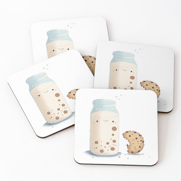 Item preview, Mid-Snack Break Friends -Cookie and Milk  designed and sold by Ideationing.