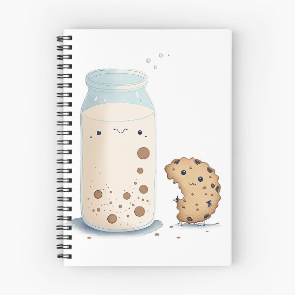 Item preview, Mid-Snack Break Friends -Cookie and Milk  designed and sold by Ideationing.